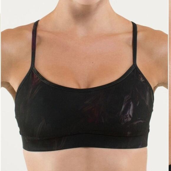 Lululemon Flow Y Sports Bra IV Midnight Iris Multi Black 6 - Picture 2 of 9